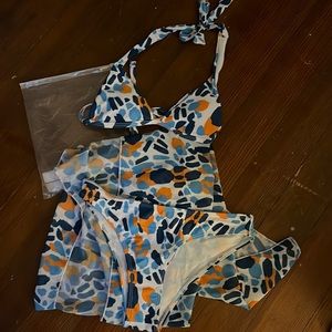 never worn bikini with skirt